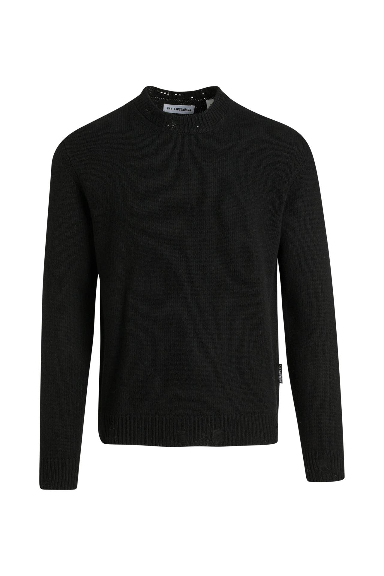 HAN KJØBENHAVN Strickpullover 'Distressed' schwarz, Bild 1