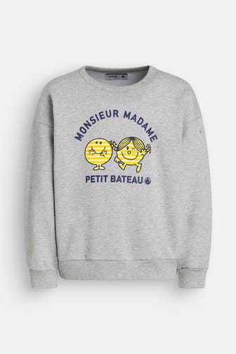 PETIT BATEAU Sweatshirt hellgrau