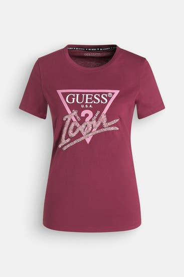 GUESS - T-Shirt burgunder
