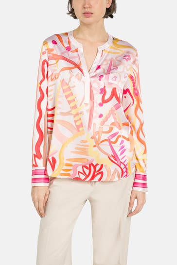 HERZENSANGELEGENHEIT Seidenmix-Bluse mehrfarbig