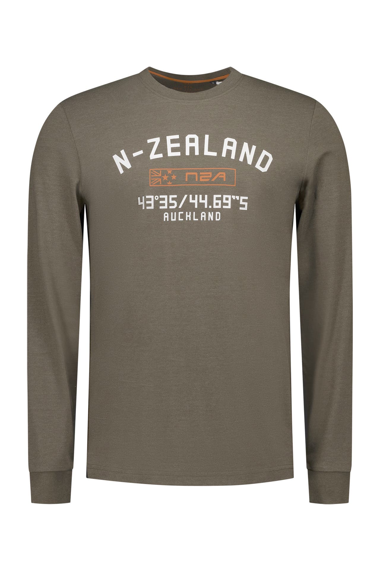 NEW ZEALAND AUCKLAND Longsleeve khaki meliert, Bild 1