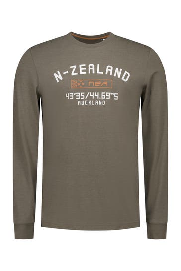 NEW ZEALAND AUCKLAND Longsleeve khaki meliert