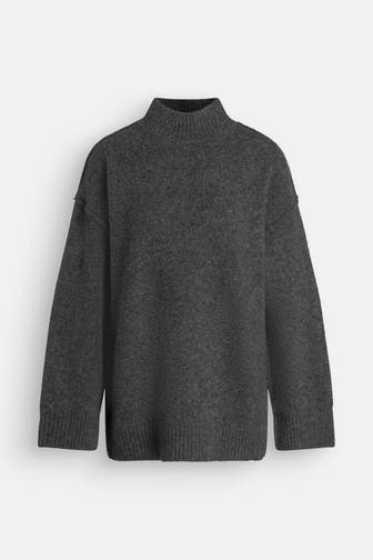SAMSØE & SAMSØE Wollmix-Pullover dunkelgrau