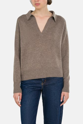 0039 ITALY Strickpullover 'Iris' taupe