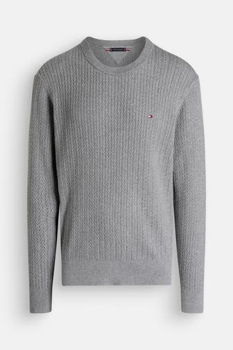 TOMMY HILFIGER Strickpullover grau
