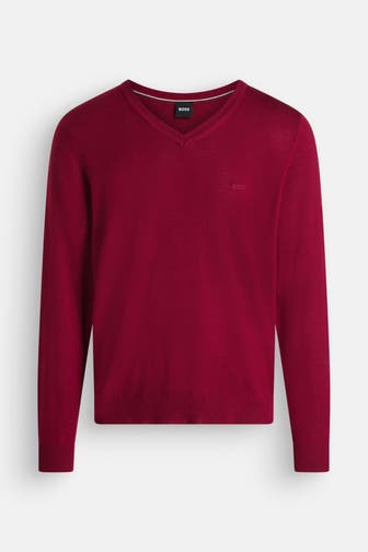 BOSS Strickpullover 'Batisse' dunkelrot