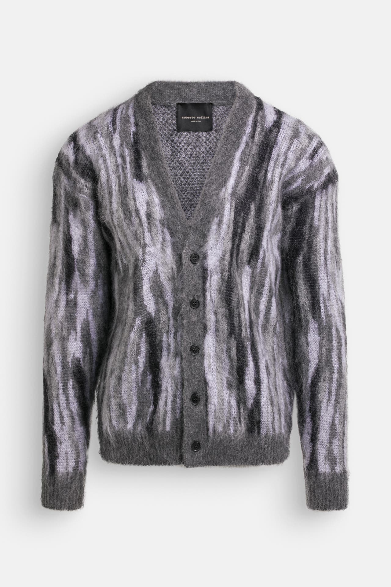 ROBERTO COLLINA Wollmix-Jacke gemustert, Bild 1