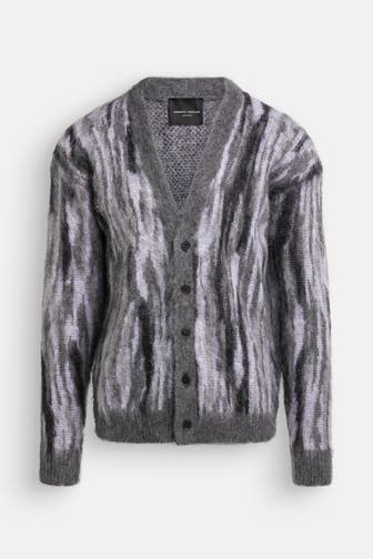 ROBERTO COLLINA Wollmix-Jacke gemustert