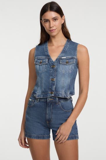 GUESS Jeans-Weste blau