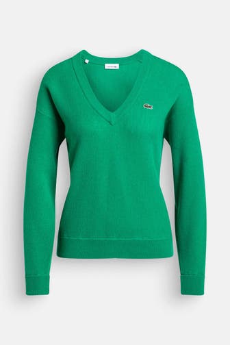 LACOSTE Strickpullover grün