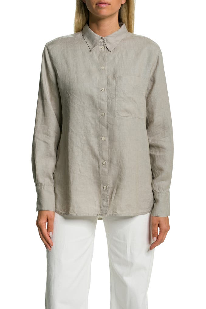 MARC O'POLO Leinenbluse graugrün » günstig online kaufen Outletcity