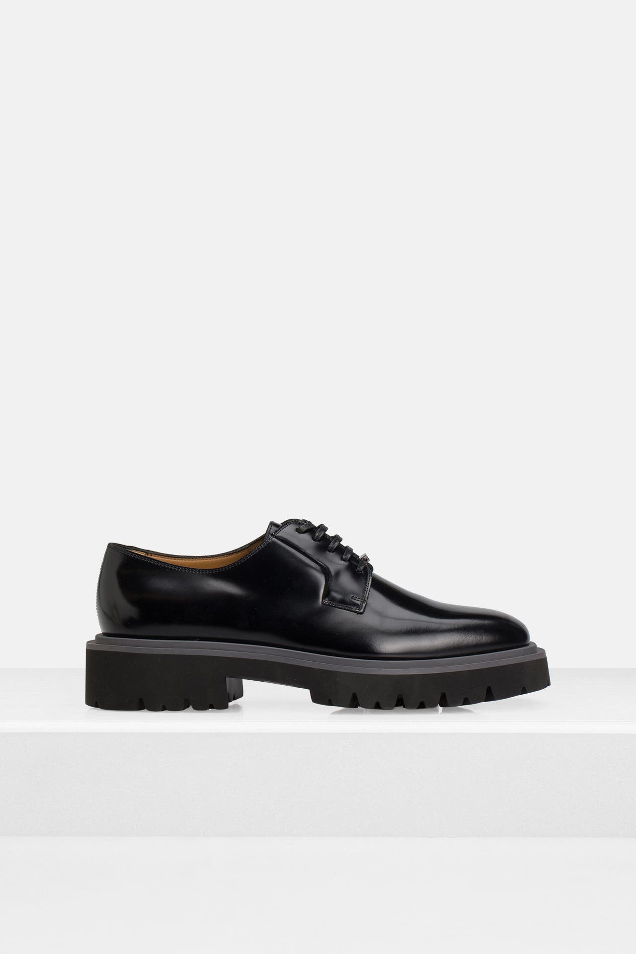 FERRAGAMO Leder-Schnürer 'Flicker' schwarz, Bild 1