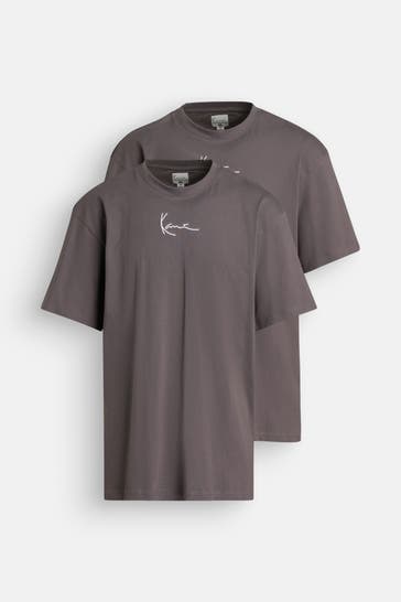 KARL KANI 2er-Pack: T-Shirt taupe