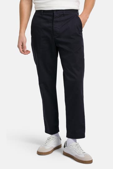LACOSTE Chino schwarzblau tapered