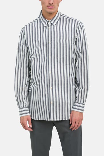 KNOWLEDGE COTTON APPAREL Casual-Hemd gestreift 