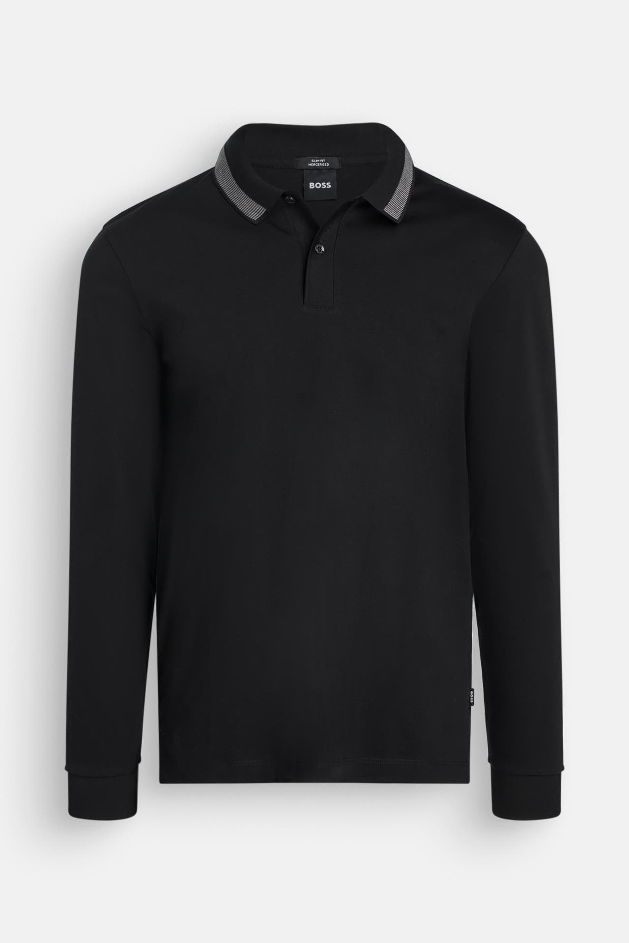 BOSS Langarm-Polo schwarz, Bild 1