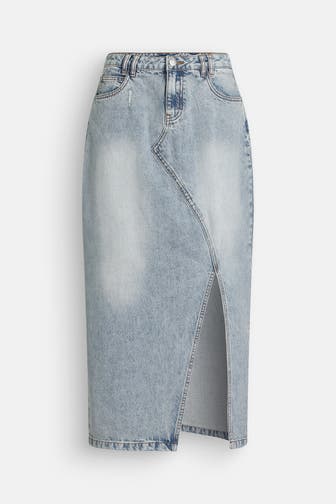 WRSTBHVR Jeansrock hellblau