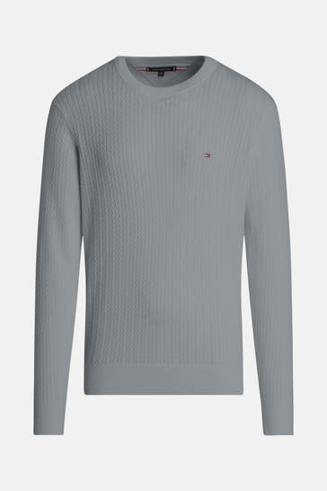 TOMMY HILFIGER Strickpullover grau