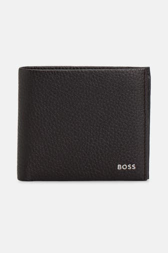 BOSS Ledergeldbörse 'New Crosstown' dunkelbraun