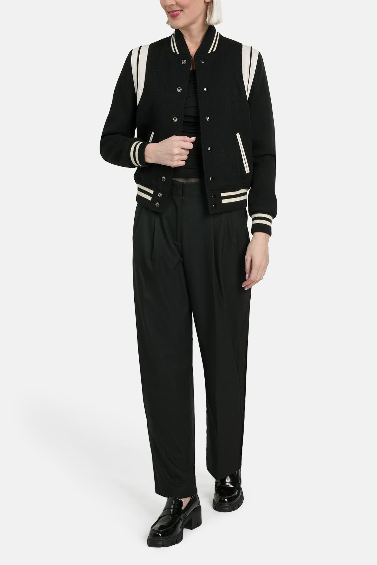 SAINT LAURENT Wollmix-Blouson mehrfarbig, Bild 1