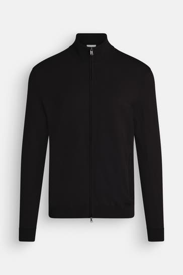 BOGNER Woll-Strickjacke 'Oscar' schwarz