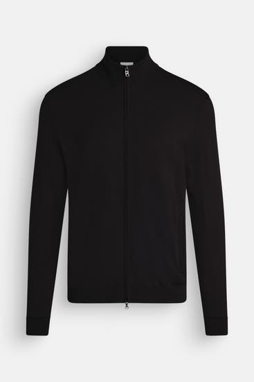 BOGNER - Woll-Strickjacke 'Oscar' schwarz
