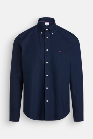 TOMMY HILFIGER Casual-Hemd nachtblau Regular Fit