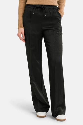 BOSS Leinenmix-Stoffhose 'Tabuta' schwarz