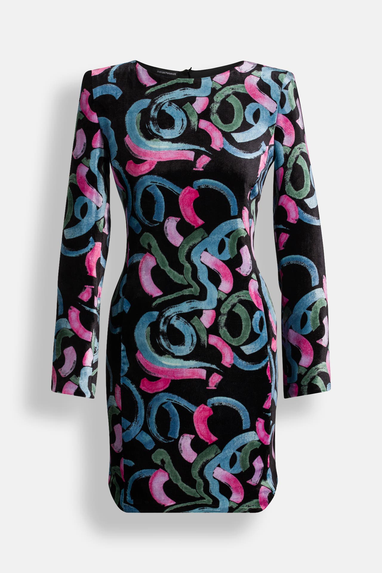 EMPORIO ARMANI Samtkleid gemustert, Bild 1