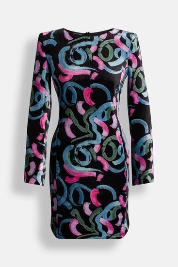 EMPORIO ARMANI - Samtkleid gemustert