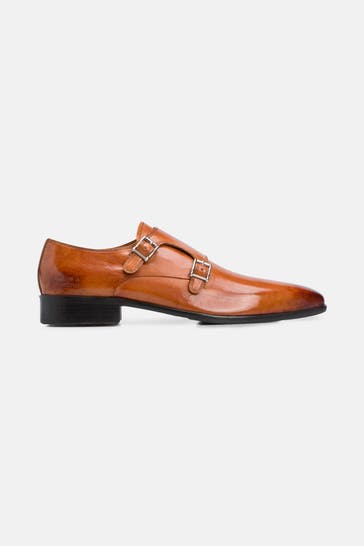 MELVIN & HAMILTON Monkstraps 'Lewis' cognac