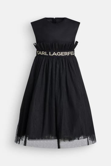 KARL LAGERFELD Tüllkleid schwarz