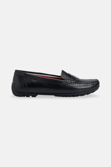 GEOX Leder-Slipper 'Kosmopolis' schwarz