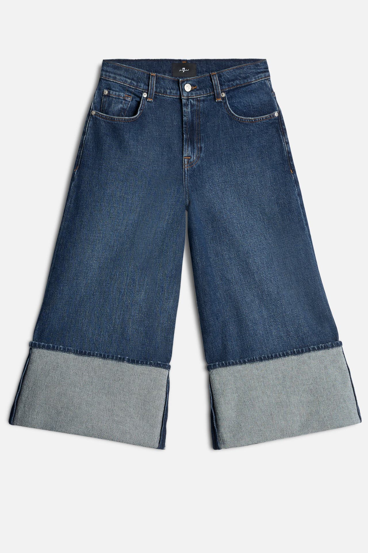 7 FOR ALL MANKIND Jeansculotte dunkelblau wide, Bild 1