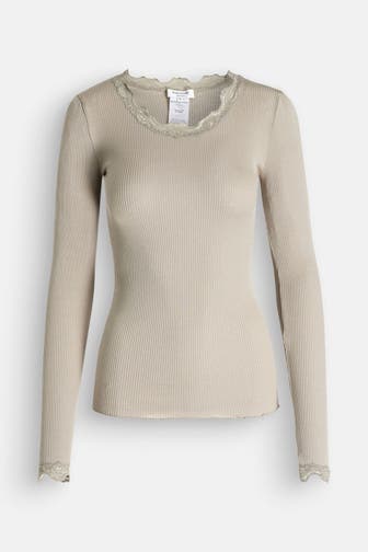 ROSEMUNDE Seidenmix-Longsleeve oliv
