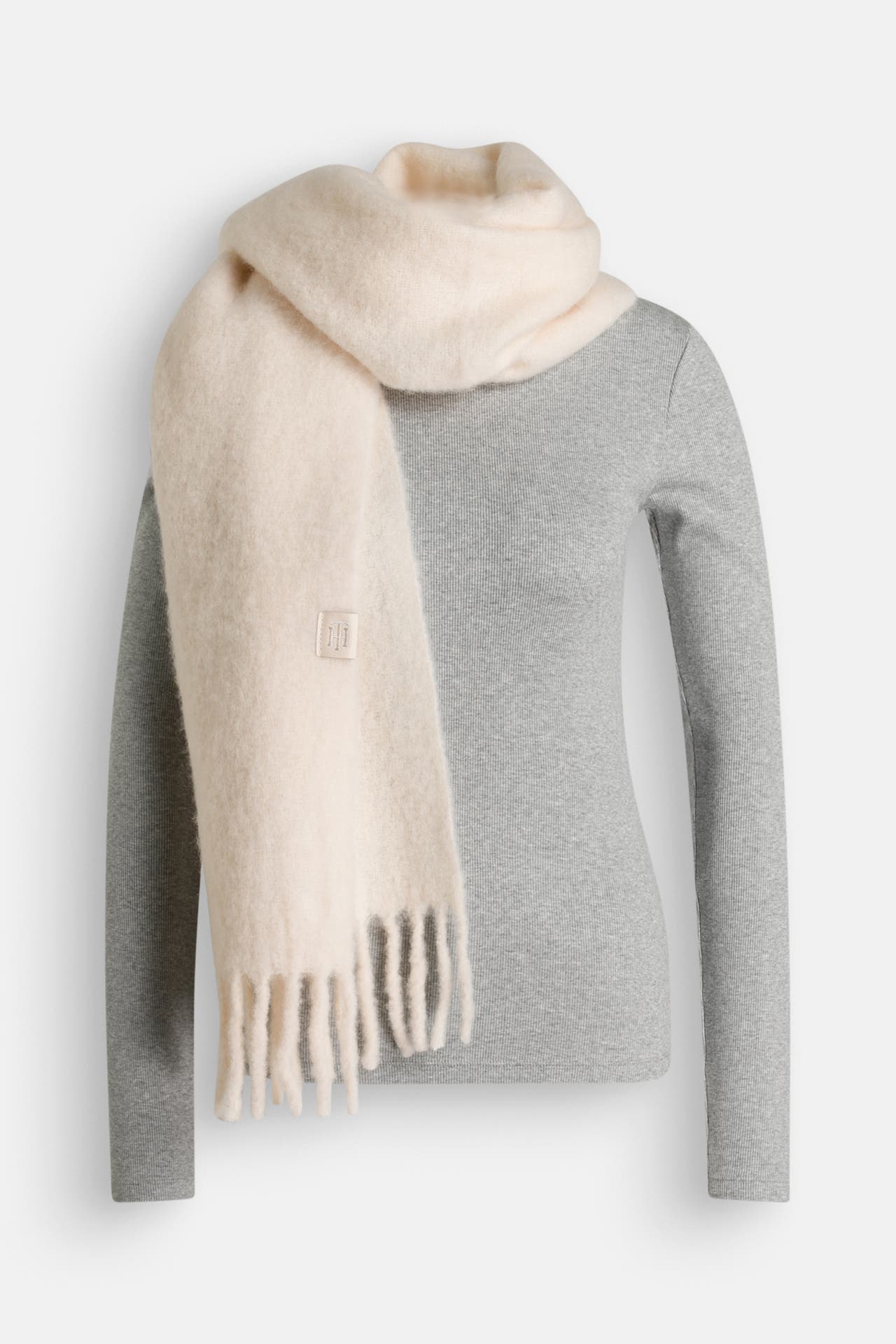 TOMMY HILFIGER Wollmix-Schal ecru, Bild 1