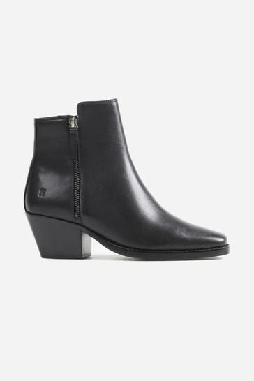 BRONX Lederstiefeletten 'Cassi-dy' schwarz