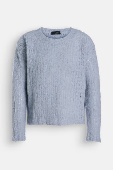 ROBERTO COLLINA - Alpakamix-Strickpullover hellblau