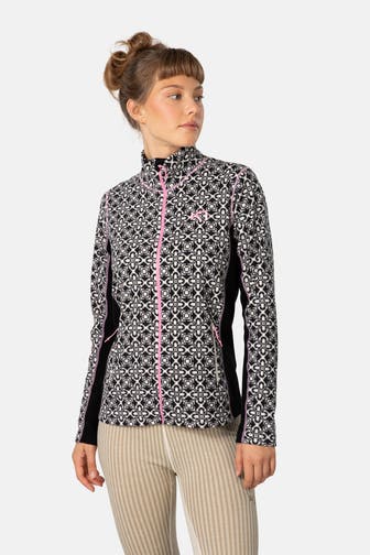 KARI TRAA Fleecejacke 'Thalena' gemustert