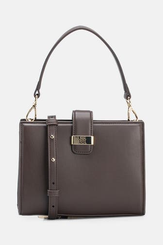 TOMMY HILFIGER Schultertasche 'Heritage' dunkelbraun
