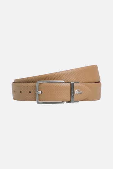 LACOSTE Ledergürtel hellbraun