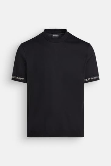 EMPORIO ARMANI Strickshirt schwarz