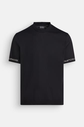 EMPORIO ARMANI Strickshirt schwarz