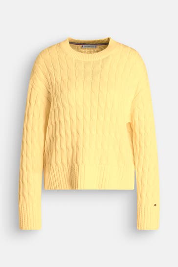 TOMMY HILFIGER Strickpullover gelb