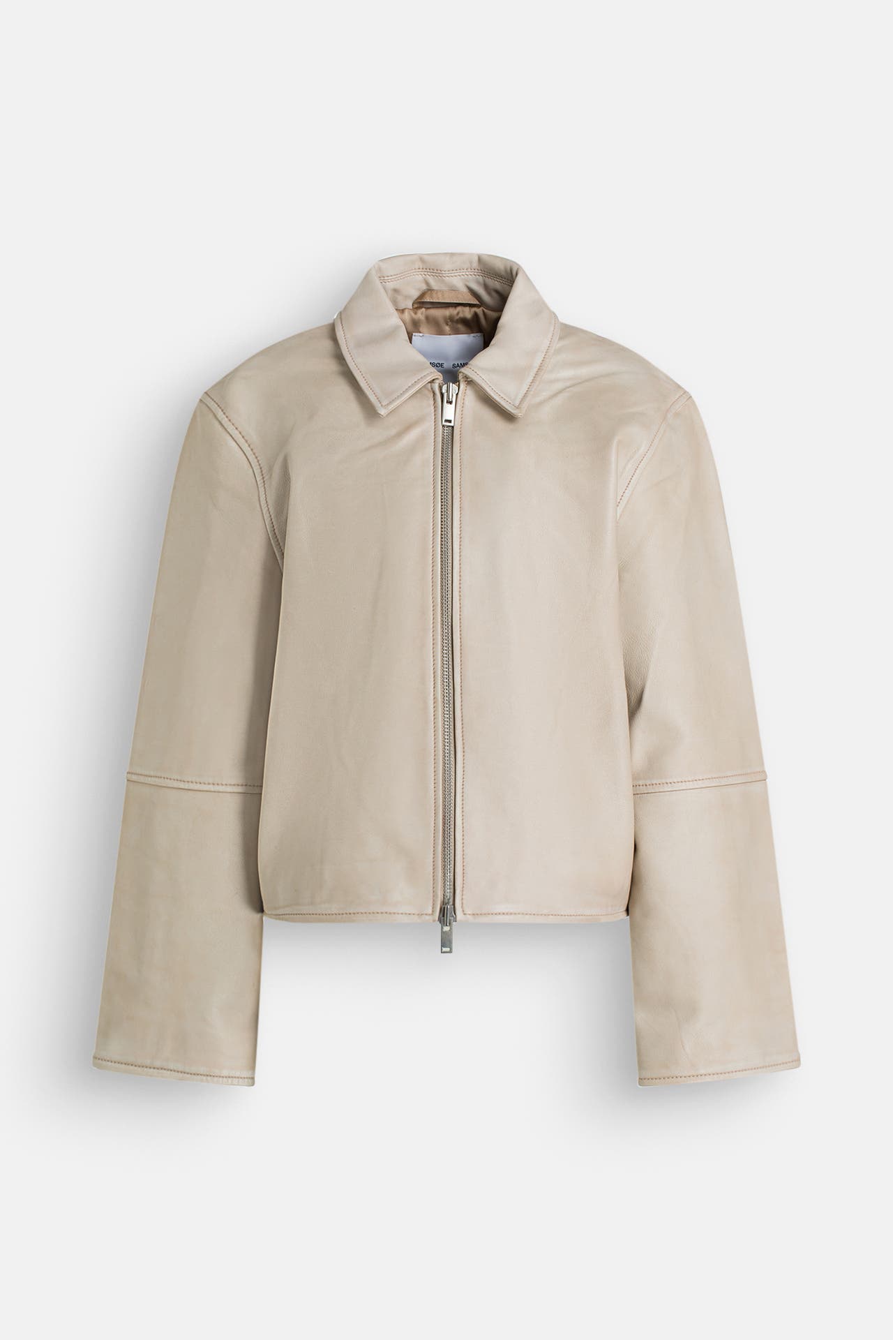 SAMSØE & SAMSØE Lederjacke 'Salylo' beige, Bild 1
