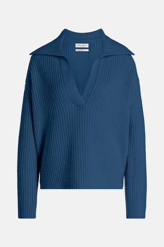 MARC O'POLO Strickpullover blau