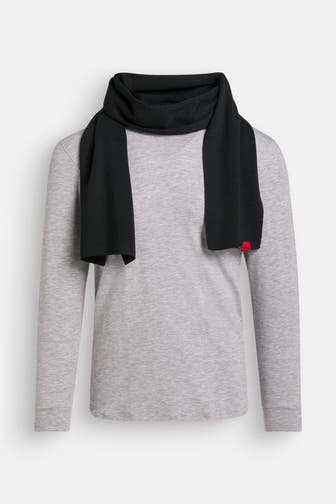 HUGO Wollmix-Schal schwarz