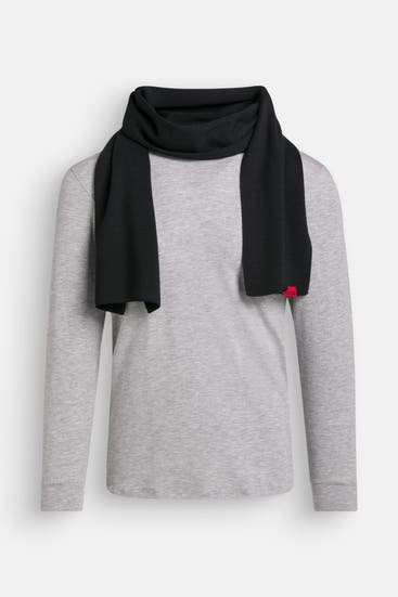 HUGO - Wollmix-Schal schwarz