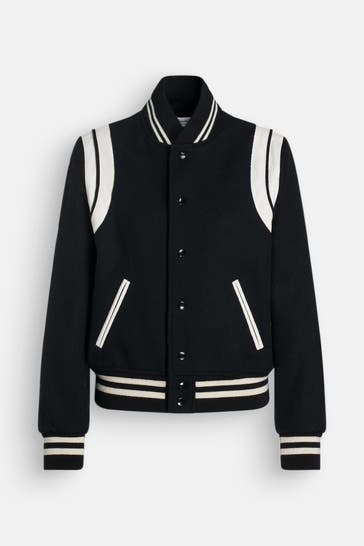 SAINT LAURENT Wollmix-Blouson mehrfarbig