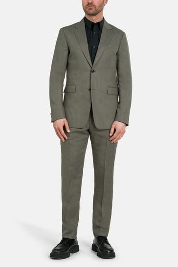 TIGER OF SWEDEN Leinenanzug 'Justin' graugrün